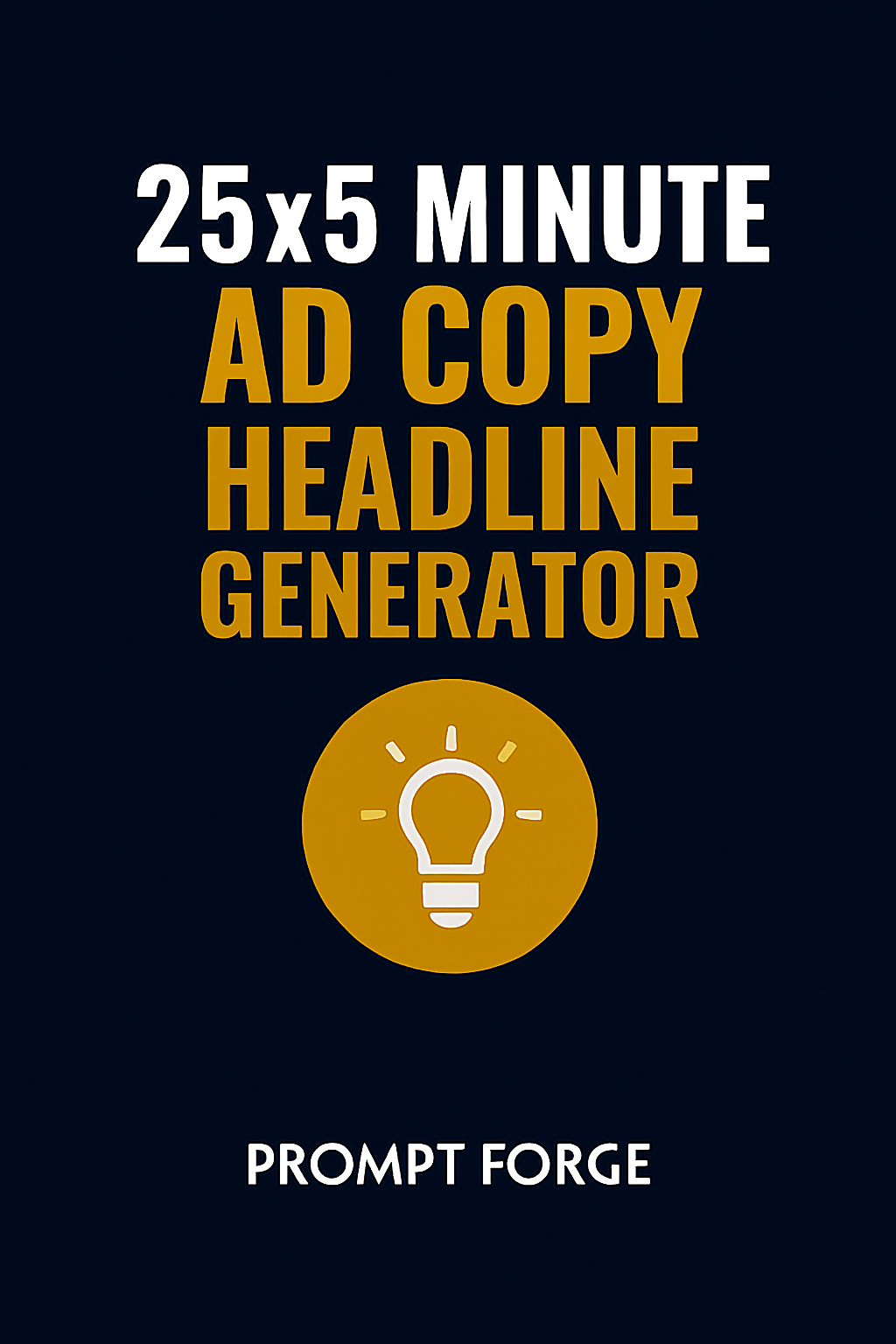 25 x 5 MINUTE AD COPY HEADLINE GENERATOR
